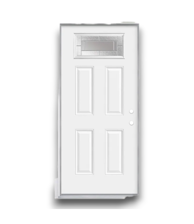53887 36 x 80 Pre-hung Blue Exterior Door LH-swing Glass