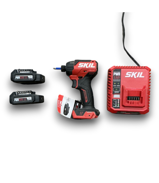 53896 12-Volt 1/4-in  Impact Driver w/ Charger & 2 Batteries