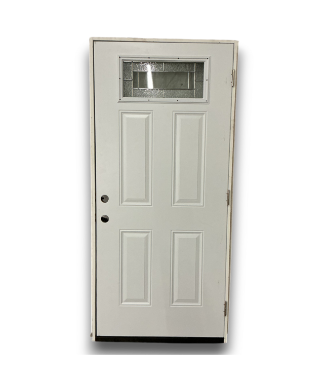 53887 36 x 80 Pre-hung Blue Exterior Door LH-swing Glass