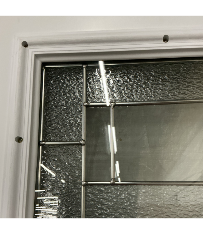 53887 36 x 80 Pre-hung Blue Exterior Door LH-swing Glass