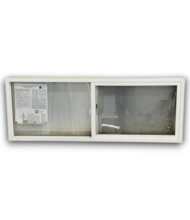 53906 White Vinyl Horizontal Slider 64" W x 23" H
