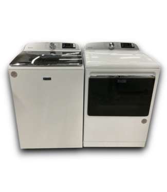 53907 Side-By-Side Top Load Washer And Electric Dryer Set White