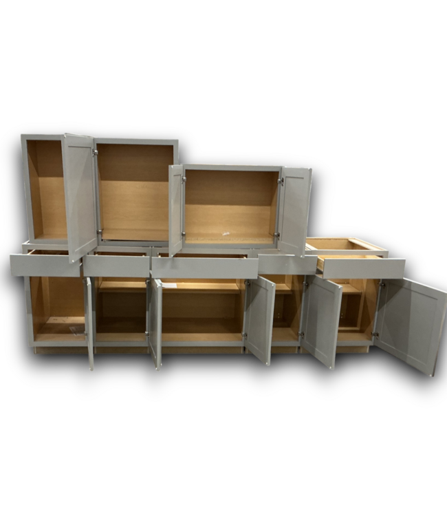 53908 Storm Gray Cabinet Set of 8-pcs