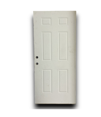 53910 No Frame White Exterior Door 6 Panel 36" x 79"