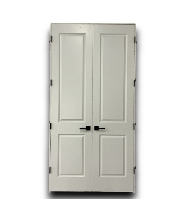 53916 Prehung White French Interior Double Doors 50" x 96"