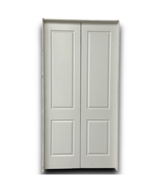 53916 Prehung White French Interior Double Doors 50" x 96"