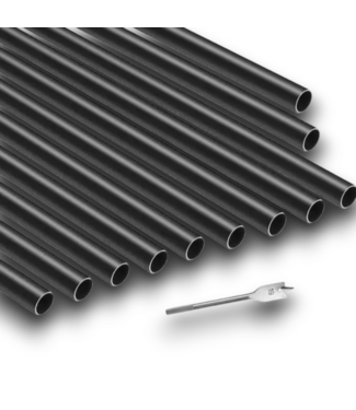 53922 Black Aluminum Round Deck Baluster 51 Pack