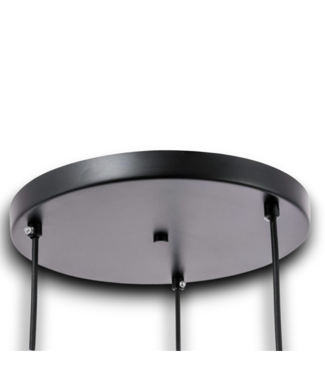 53927 Home Furnishing 3 Light Black Industrial Pendant Light