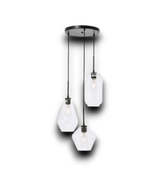 53927 Home Furnishing 3 Light Black Industrial Pendant Light