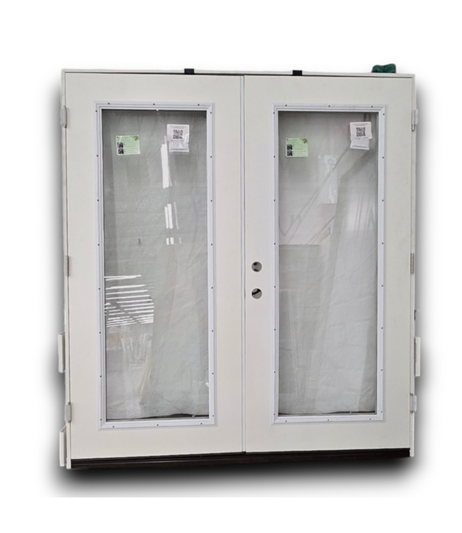 53937 White Fiberglass 1-Lite French Patio Door 72" x 80" LH