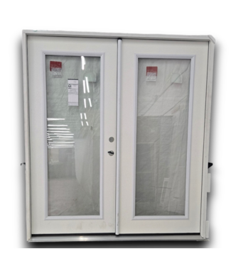53937 White Fiberglass 1-Lite French Patio Door 72" x 80" LH