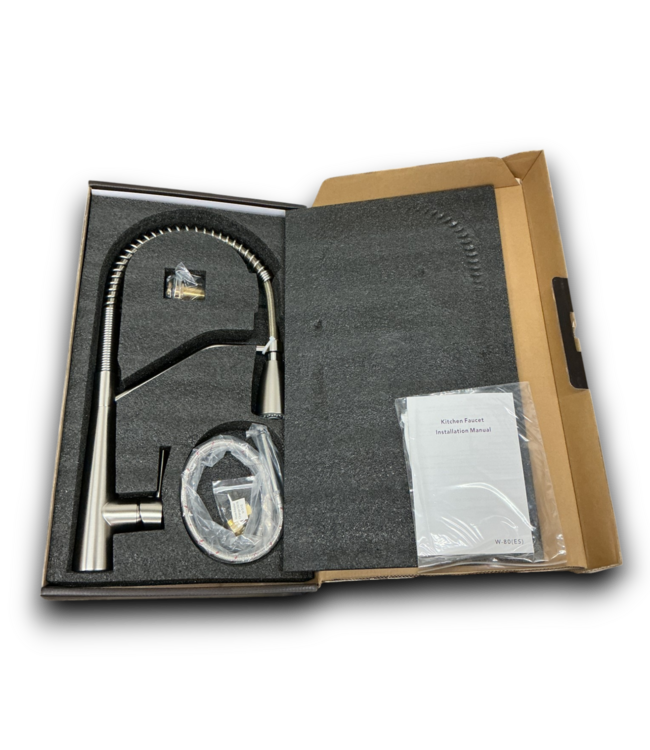 53950 Silver Commercial Style Single Handle Kitchen Faucet