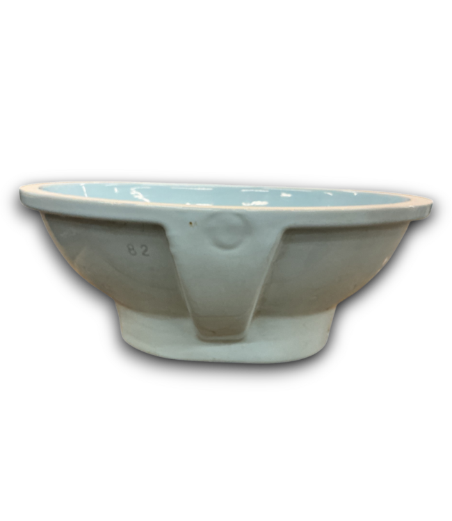 54023 Blue Oval Ceramic Undermount Bathroom Sink