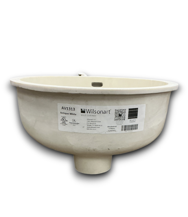 54028 Antique White Round Undermount Bathroom Sink