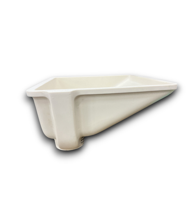 54029 Antique White Rectangular Ramp Bathroom Sink