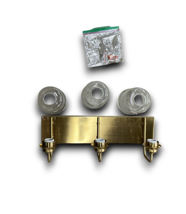 54021 Brushed Gold 3 Light Vanity Light