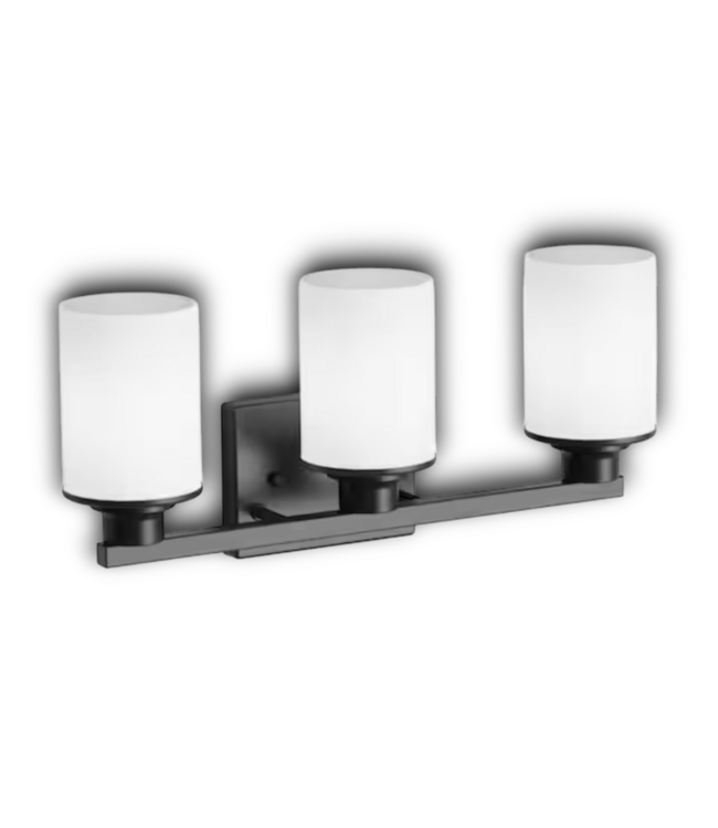 54045 Black 3-Light Vanity Light