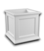 54055 Square White Plastic Outdoor Self Watering Planter