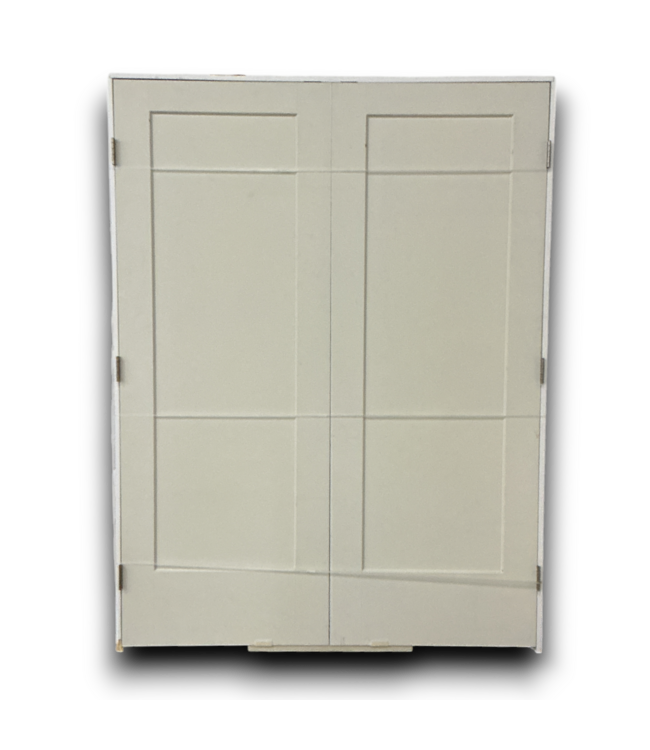 54082 Pre Hung French Interior Door Single Recessed Panel