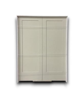 54082 Pre Hung French Interior Door Single Recessed Panel
