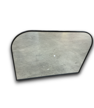 54084 Black Framed Round Top Wall Mirror