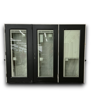 54064 3-Panel French Door with Blinds 107 x 80
