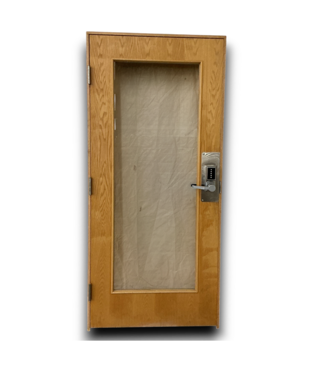 54070 Prehung Wood Glass Commercial Door with Hardware