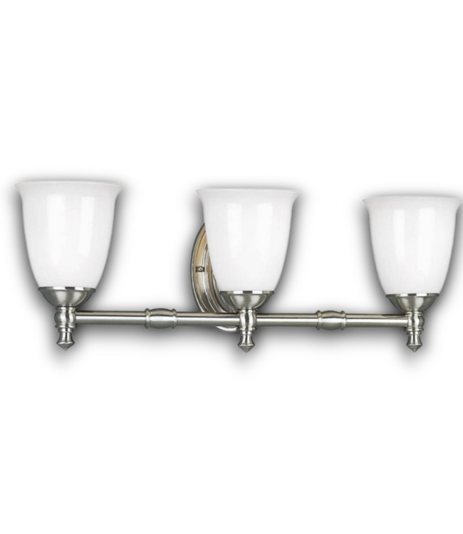 54095 Chrome Victorian 3 Light Vanity Light