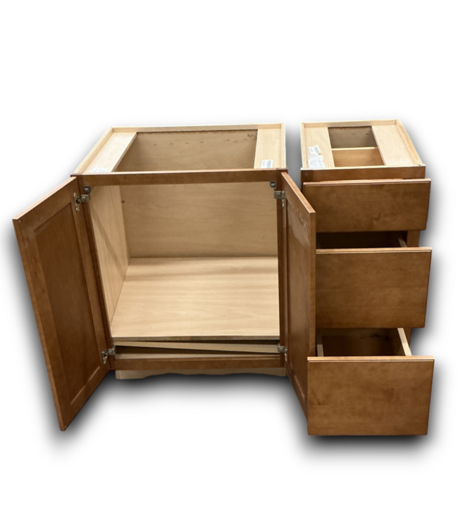 54087 Pecan Bathroom Vanity Base