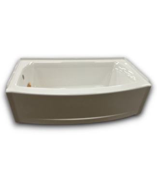 54091 Acrylic White Curved Elevate 60" Bathtub