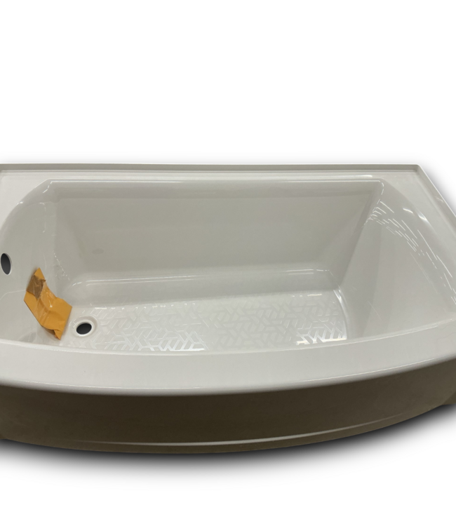 54091 Acrylic White Curved Elevate 60" Bathtub