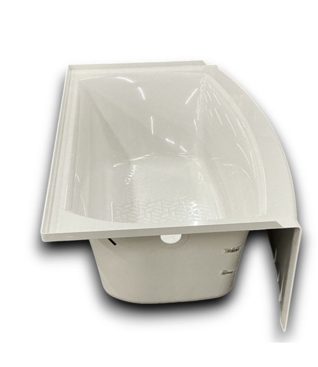 54091 Acrylic White Curved Elevate 60" Bathtub
