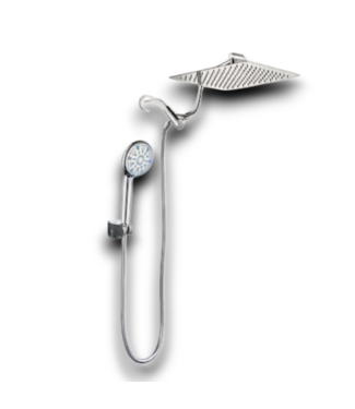 54103 Chrome Rainfall Wall Mount Dual Shower System