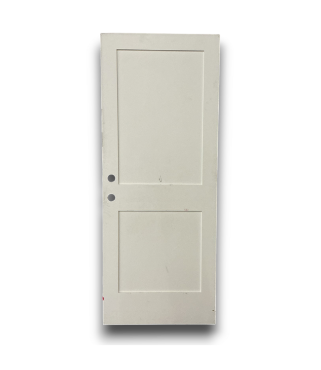 54125 32 X 80 White Solid Exterior Door 2 Panel Design
