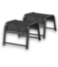 54132 Set Of 2 Outdoor Black Iron Footstool Ottoman