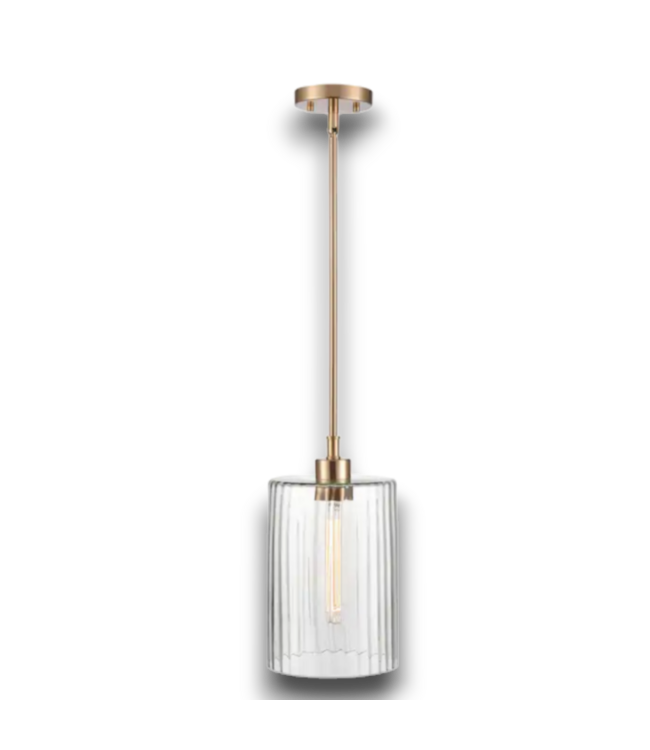 54134 Chastine 1- Light 8" Modern Gold Pendant