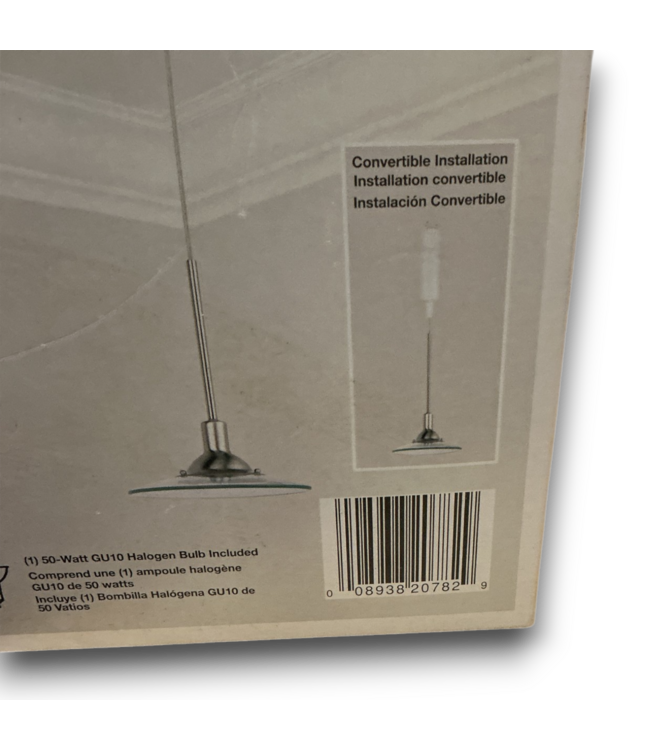 54136 Adjustable Mini-Pendant Track Light Brushed Steel