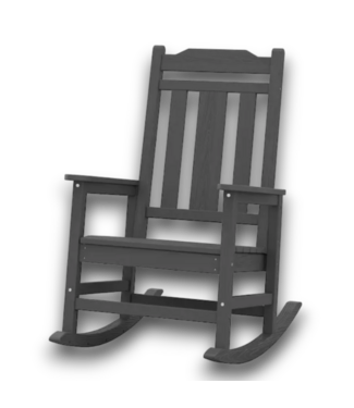 54138 Hdpe Grey Outdoor Patio Rocking Chair