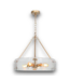 54141 Transitional 4- Light Satin Gold Bare Bulb Textured Glass Metal Chandelier