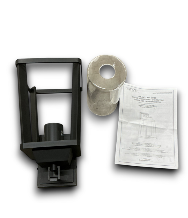 54152 Amsted 1-light Wall Lantern Matte Black Finish And Clear Glass