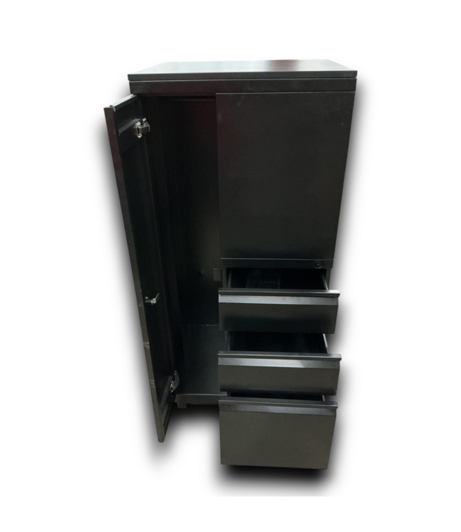 54156 Black Freestanding Office Cabinet