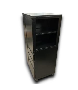 54156 Black Freestanding Office Cabinet