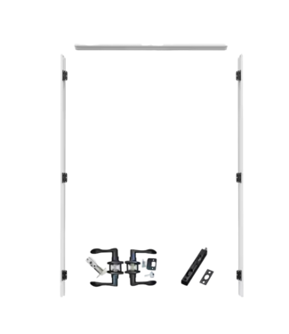 54154 Knock Down Door Frame With Black Hardware 72 X 80