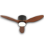 54183 Flush Mount Black & Walnut Fandelier