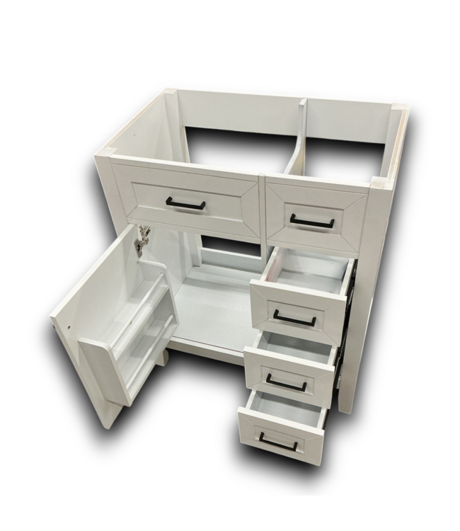 54207 30 Wide White Bathroom Base Cabinet