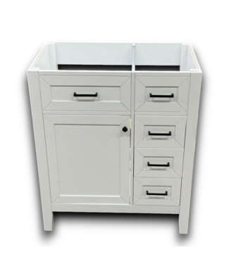 54207 30 Wide White Bathroom Base Cabinet