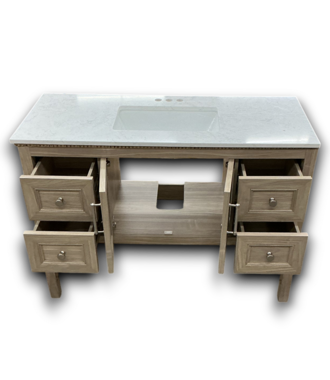 54203 Latte Brown Vanity With Stone Top 48"