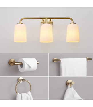 54213 3 Lights Bathroom Vanity Light With Hardware Set