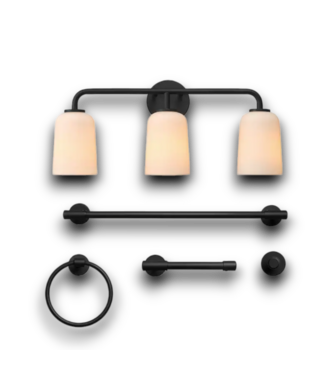 54216 5 Piece Set Bathroom Vanity Lights