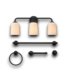 54216 5 Piece Set Bathroom Vanity Lights